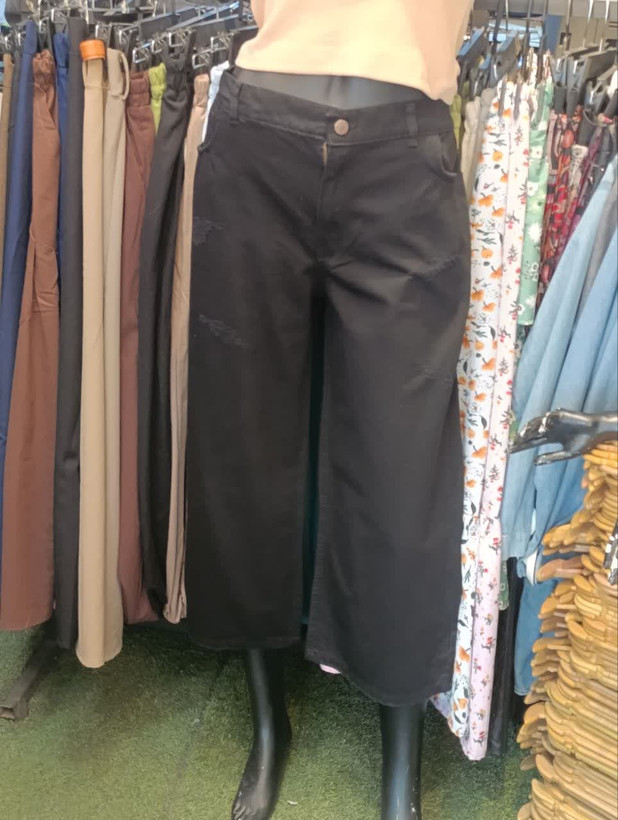 شلوار جین واید مشکی