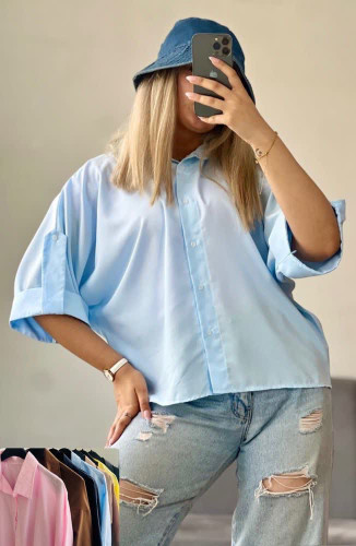 شومیز باکسی نازاری نخ پنبه
