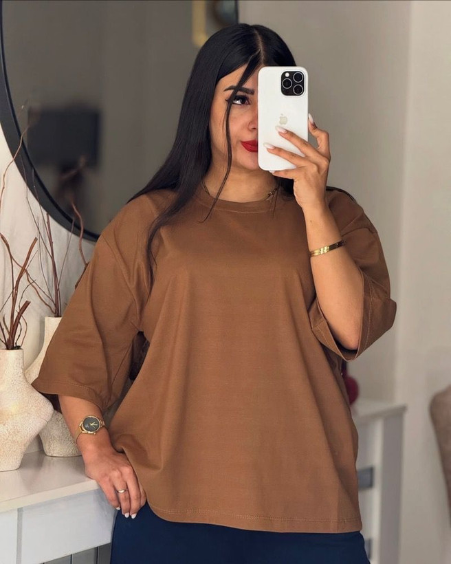 تیشرت باکسی پنبه گلوبال بیسیک