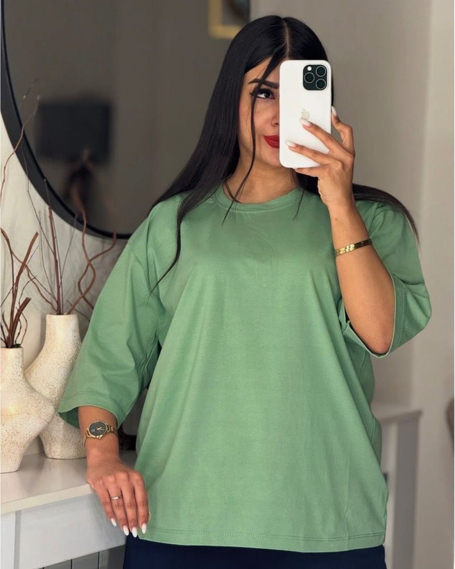 تیشرت باکسی پنبه گلوبال بیسیک