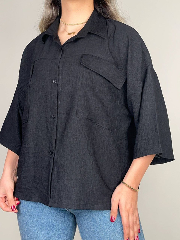 شومیز ینزی پفکی دو جیب