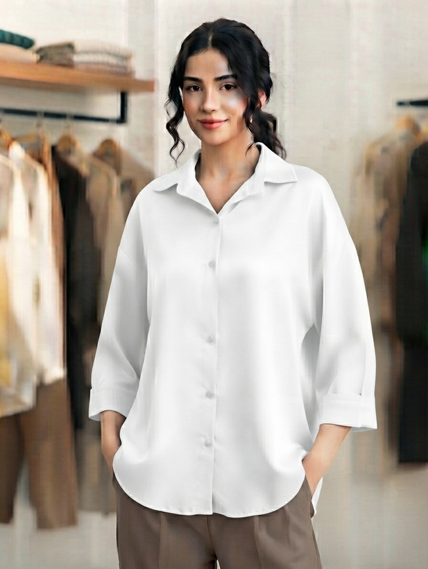 شومیز کرپ ژاکلین ساده