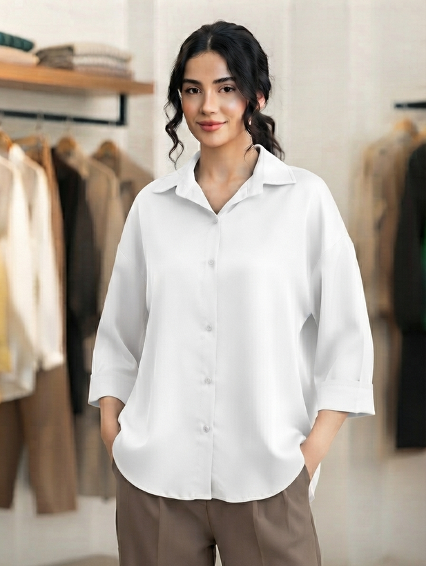 شومیز کرپ ژاکلین ساده