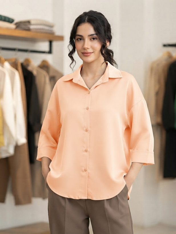 شومیز کرپ ژاکلین ساده