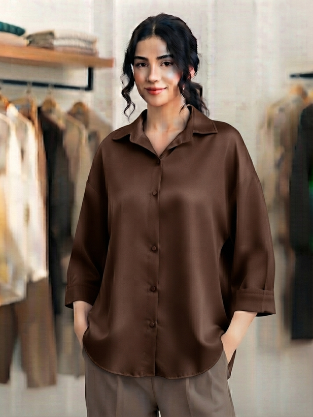 شومیز کرپ ژاکلین ساده