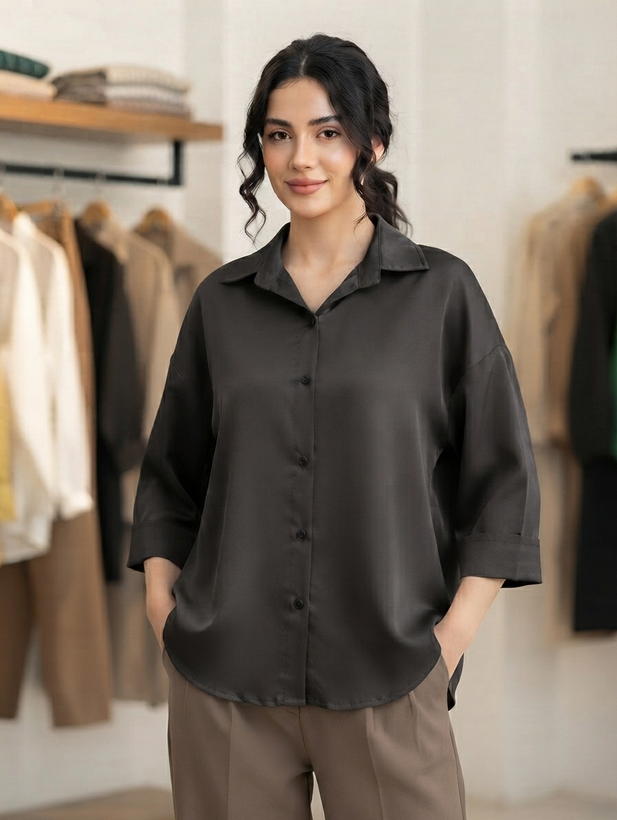 شومیز کرپ ژاکلین ساده